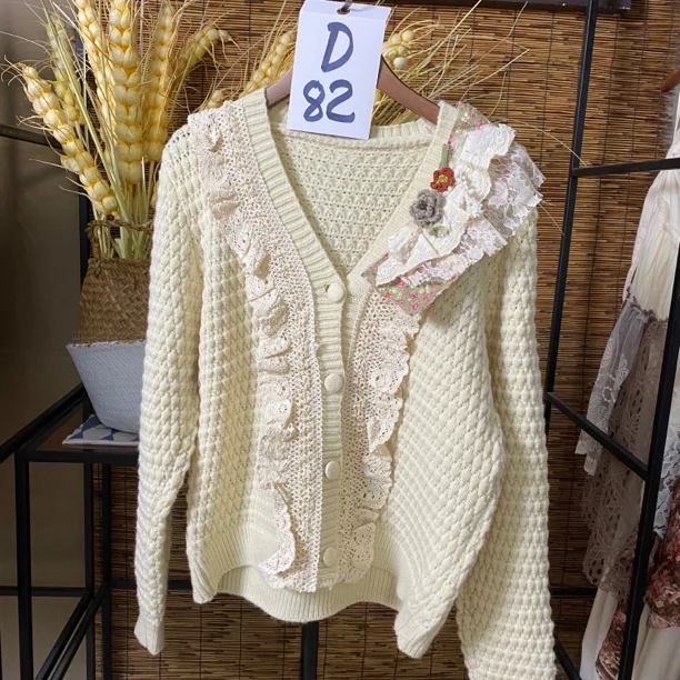 编号D82 花衣部落秋冬甜美温柔气质百搭毛衣