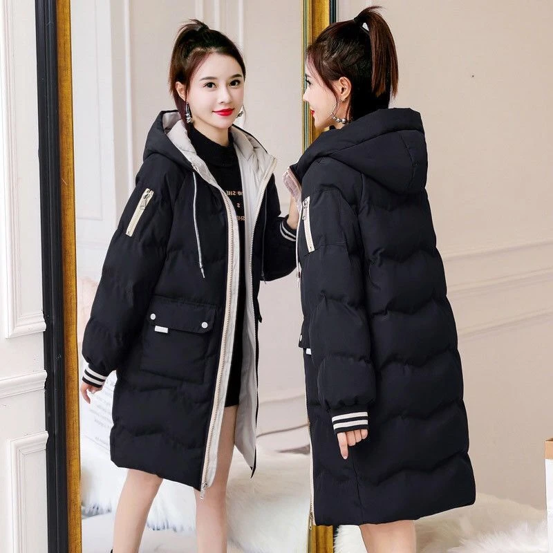 新款反季冬季羽绒衣服女冬装年韩版宽松棉衣女中长款加厚棉