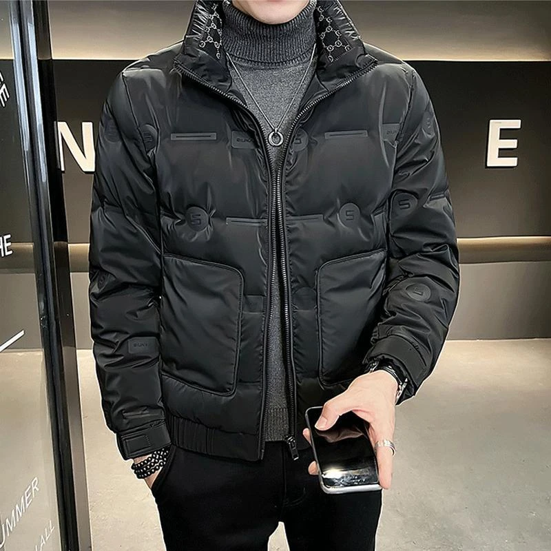男士羽绒衣服冬季20233年新款潮牌帅气短款加厚保暖波之利冬装
