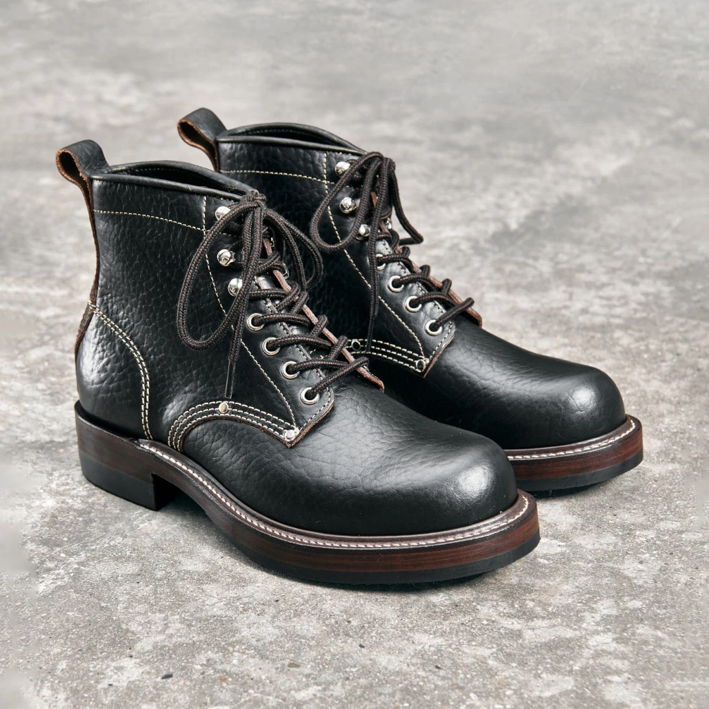 （现货）玩儿铁道靴美国Horween嘢牛皮CXL复古工装固特异意大利V底