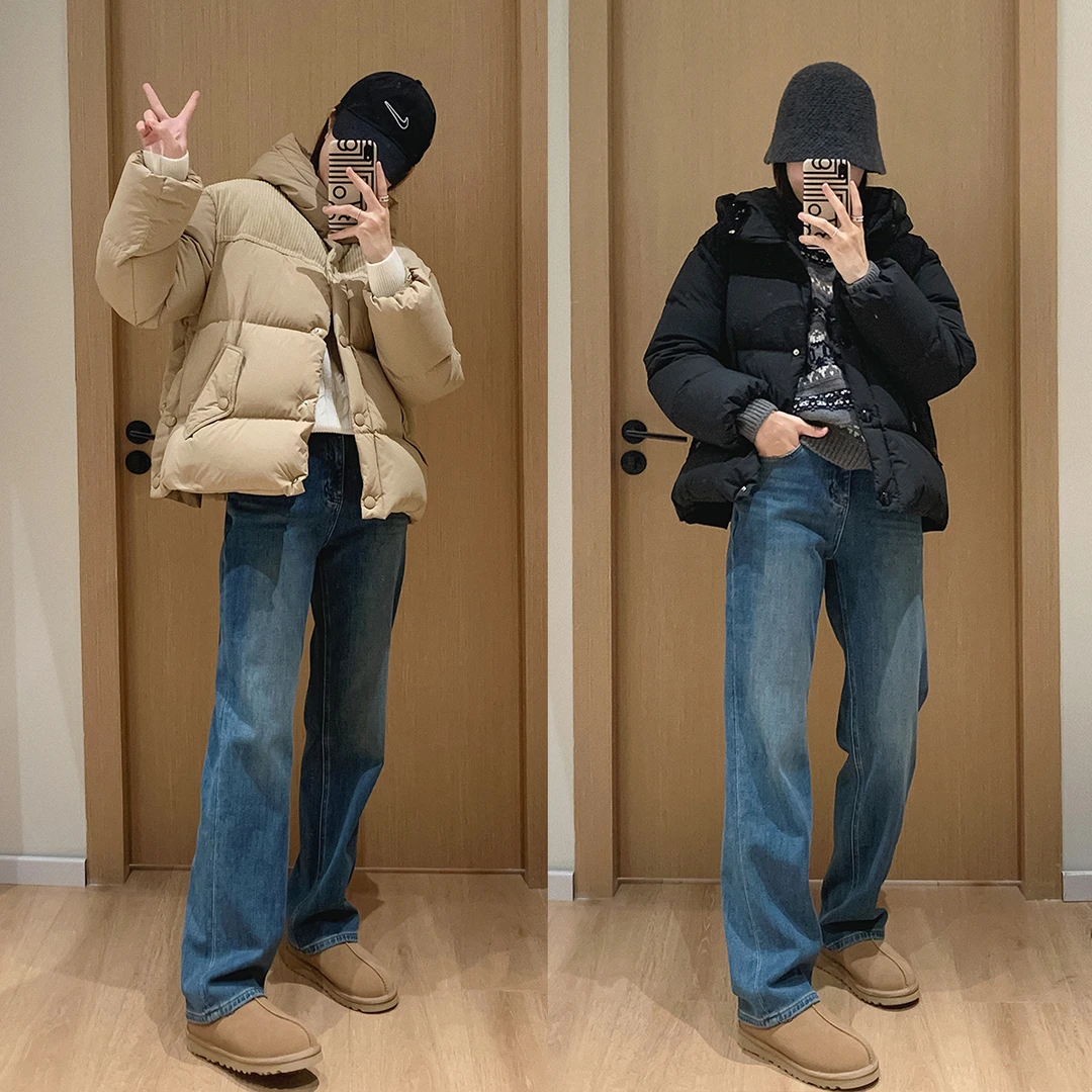 大叮自制清仓！三防新标90白鹅绒拼接保暖羽绒服 S4709