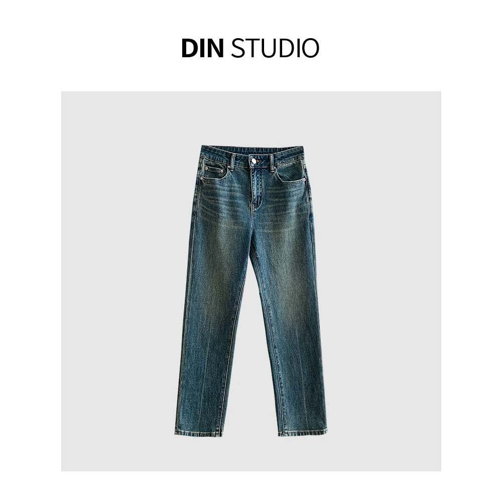 大叮自制清仓！直直腿牛仔裤！秋季红标四面弹直筒牛仔裤 K1436