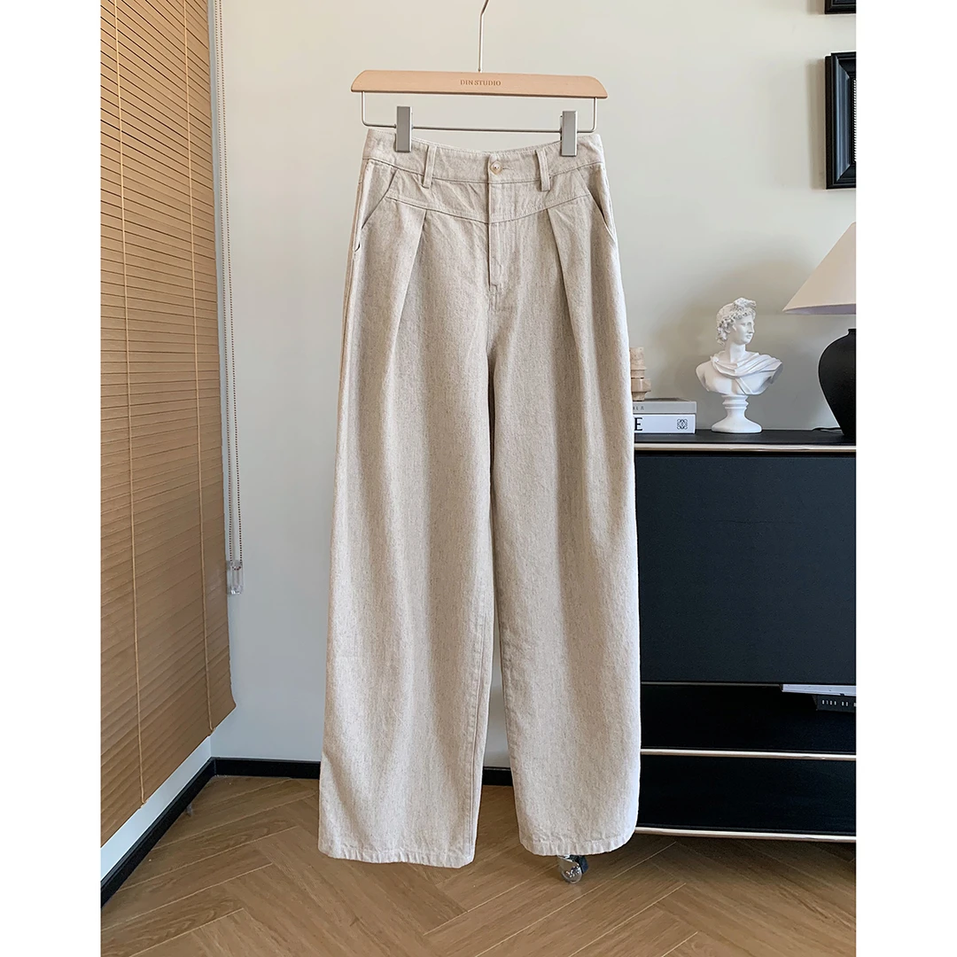 大叮自制清仓！轻薄修腿遮胯松弛感阔腿休闲裤！K1767