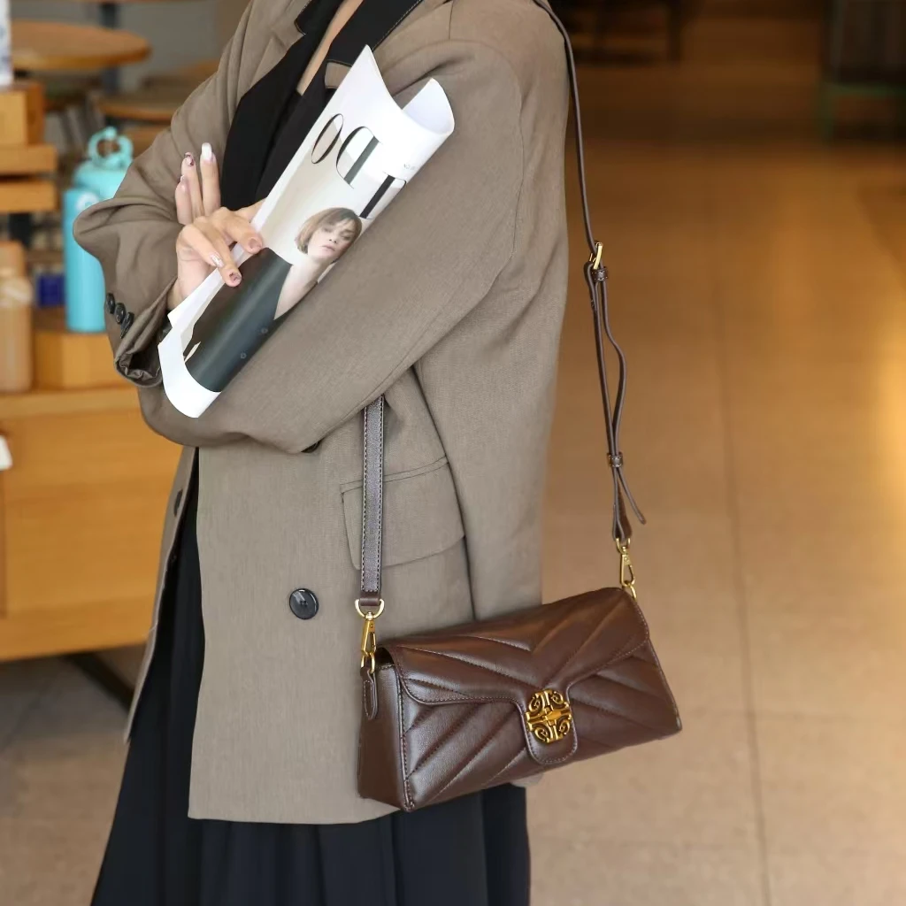 SKL-5322-咖啡色-RAIN.CUN轻奢小众时尚百搭女士包包