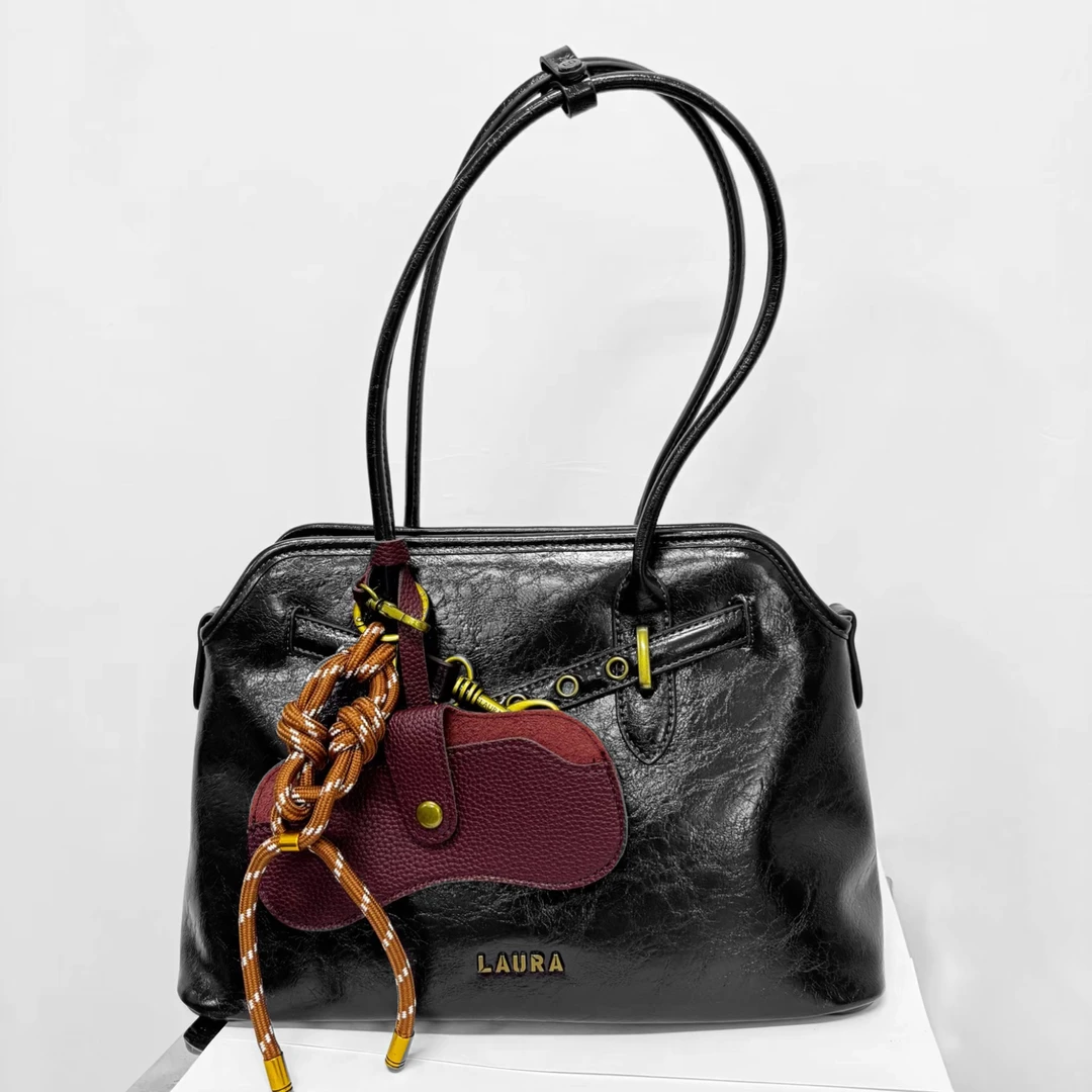 SD-5028-黑色 28*20*10cm 轻奢小众设计感时尚百搭ins女士包