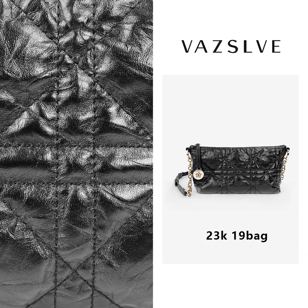 LZ-3009-黑色 轻奢时尚复古气质小众简约斜跨包