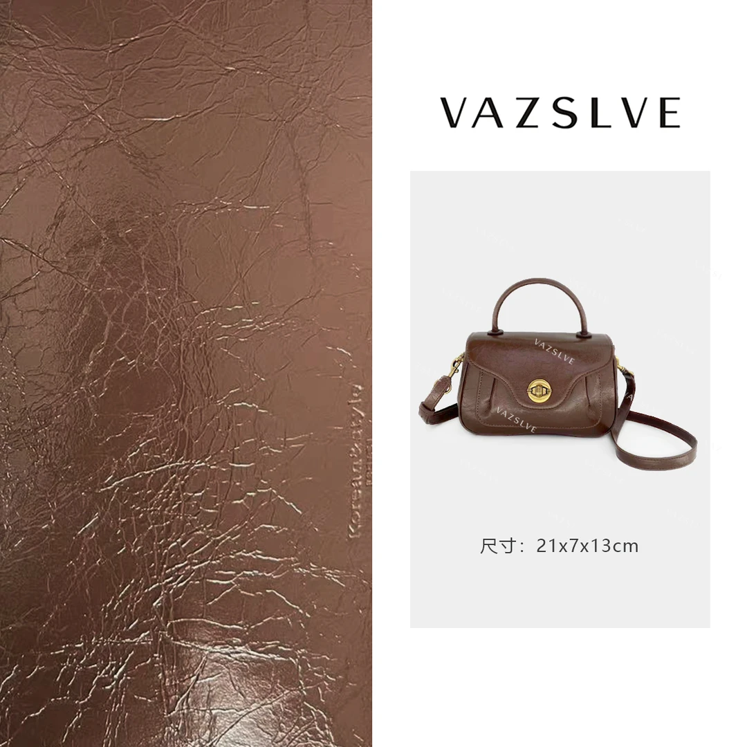 QYX-9655-摩卡棕 气质条纹设计师韩版斜跨轻奢女包