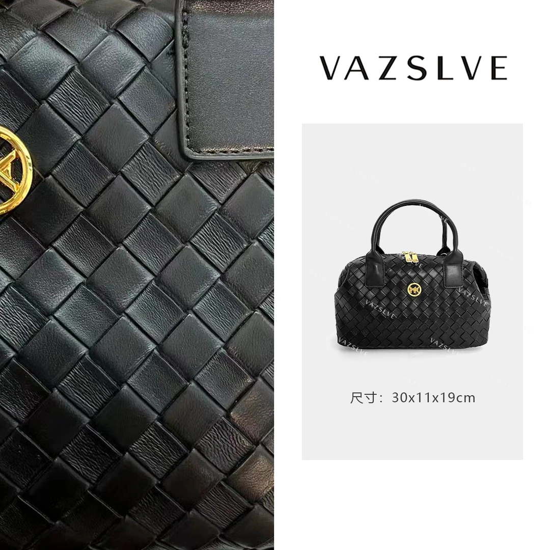 FES-9752-黑色 春夏新款复古真皮轻奢手提包