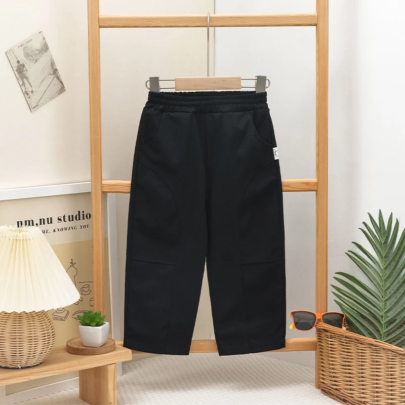 2024秋季新款儿童洋气经典大童百搭拼接时尚休闲裤百搭款8122-1