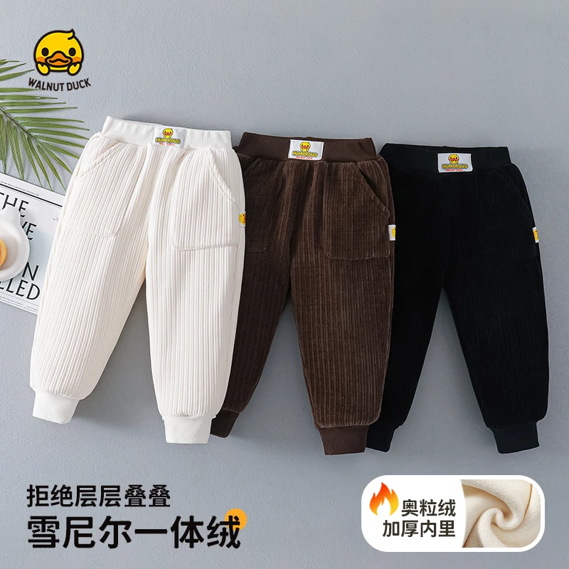 WALNUTDUCK2024新款冬季雪尼尔加厚长裤时尚洋气百搭2510