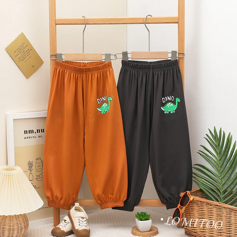 【栾栾专属】2024夏季新款儿童长裤 百搭款小恐龙防蚊裤4K018