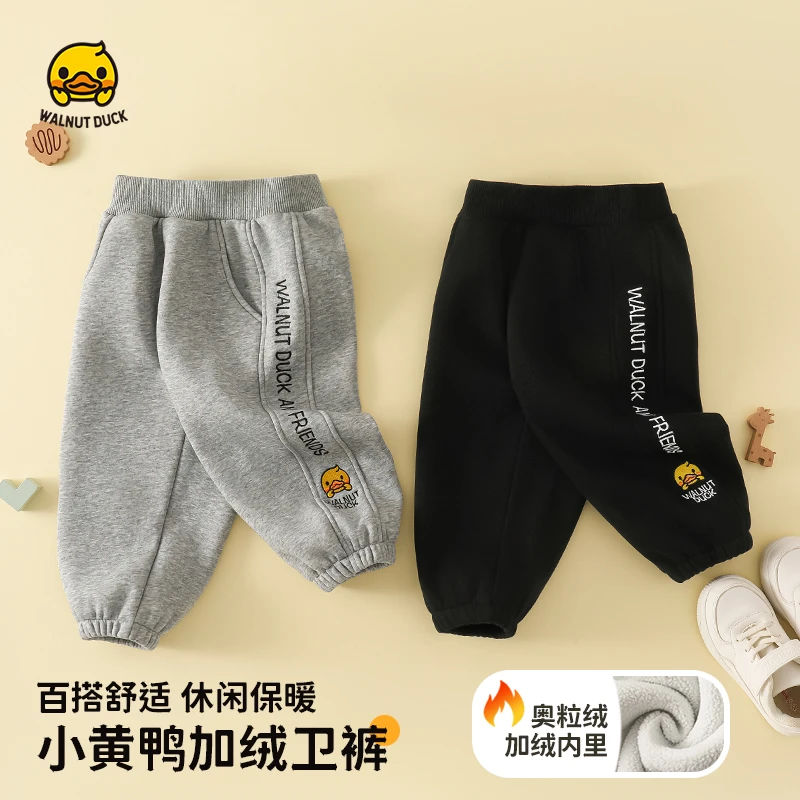 WALNUTDUCK2024冬季新款休闲百搭加绒卫裤4K248