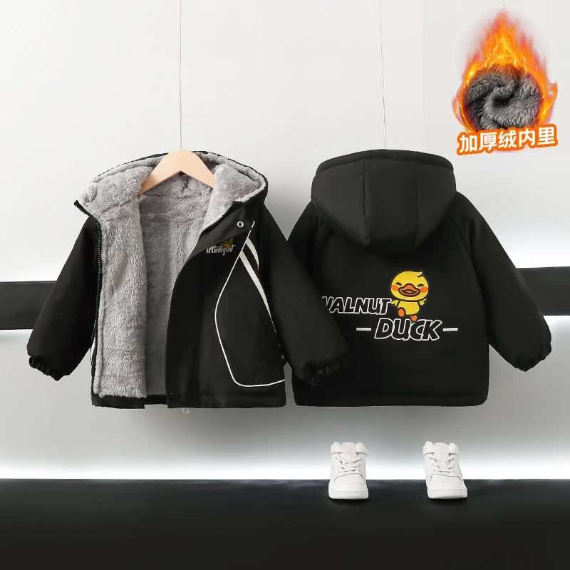 WALNUTDUCK2024冬季新款洋气冲锋衣加厚加绒外套4W201