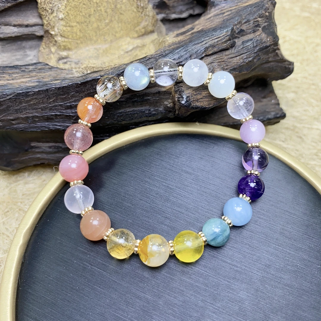 天然水晶多宝单圈设计款手链手串  00848