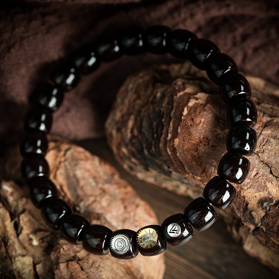 【TIANYU】「金乌」9mm椰蒂单圈手串双朋克银标款[TY079]