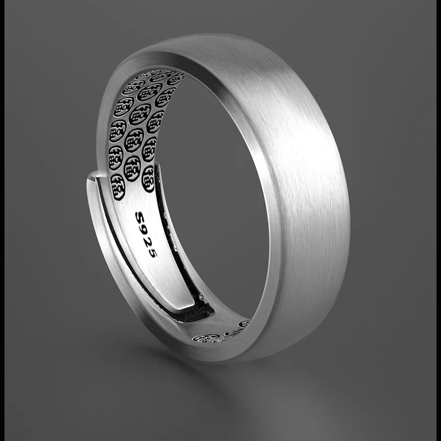 925银戒指 【尚古银坊】s925纯银男款活口戒指