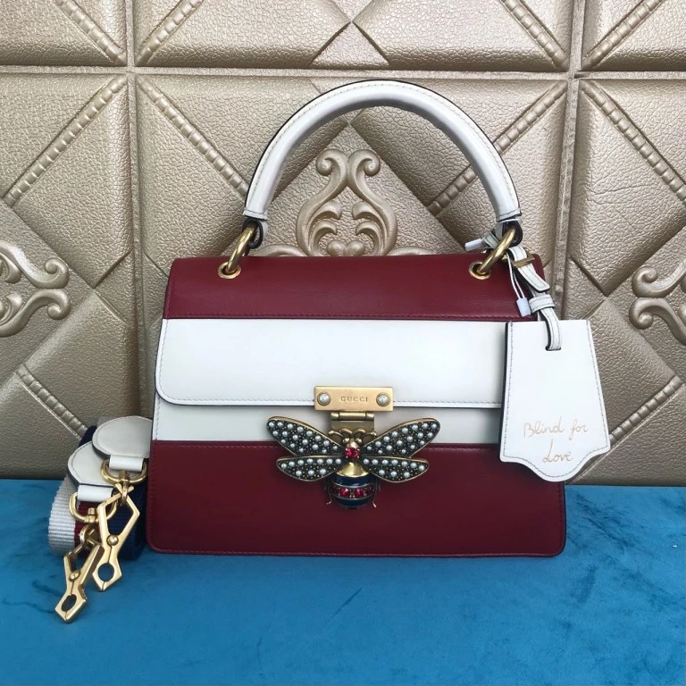 95新 GUCCI/古驰 安洁利严选Gucci古驰玛格丽特手提包WHZ15533H