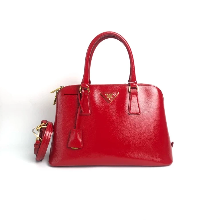 95新 Prada/普拉达 安洁利严选Prada红色手提单肩包WHZ406223