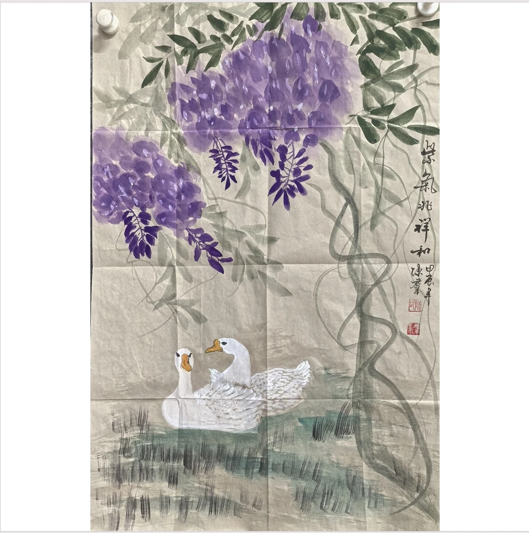 【151号学生作品】工艺装饰画纯手工绘画国画艺术作品丢丢老师学生