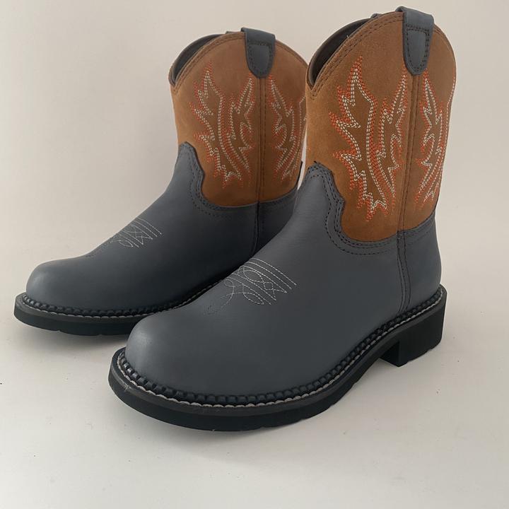 女款低筒靴，修身靴 轻便牛仔靴民族靴