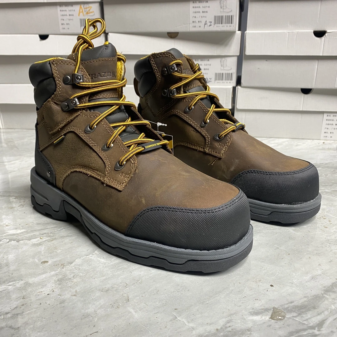 防水 钢头 男靴 欧美工作靴重型机车靴