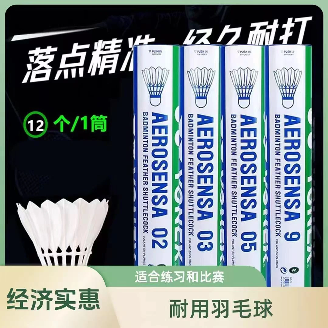 羽毛球耐打稳定AS-05室内外专业训练弹力精选鸭毛训练球
