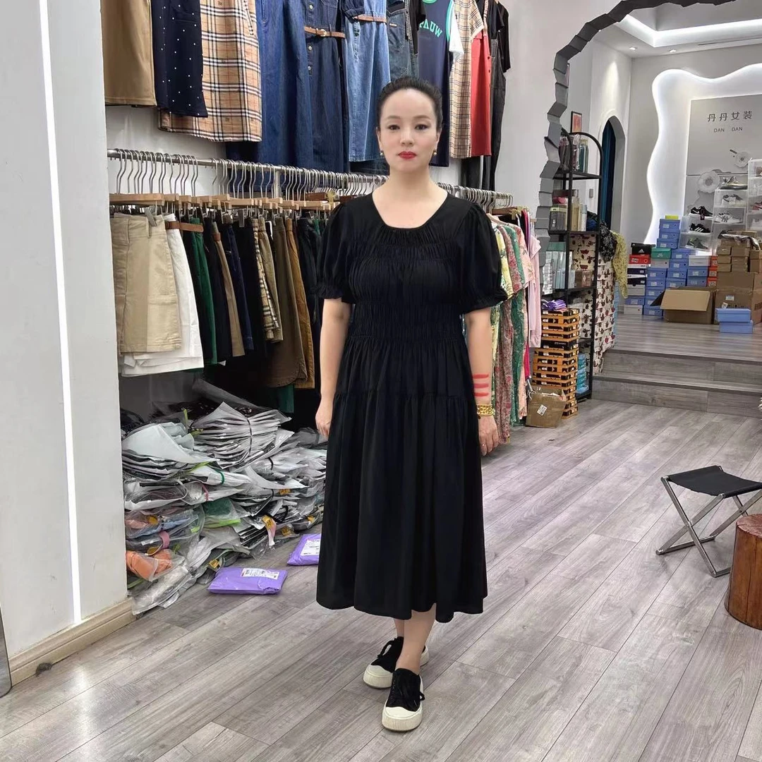 魔术裙碎花连衣裙 雪纺裙子