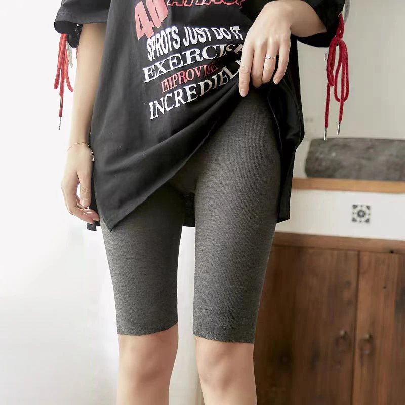 外穿打底裤女士薄款瑜伽裤骑行裤高腰显瘦KK41不卷边大弹力