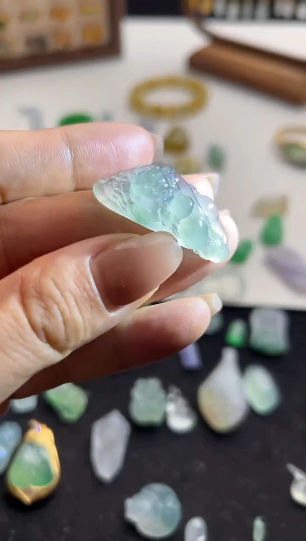 【闪购商品】定制翡翠未镶嵌龙手牌7500+750-xsz028