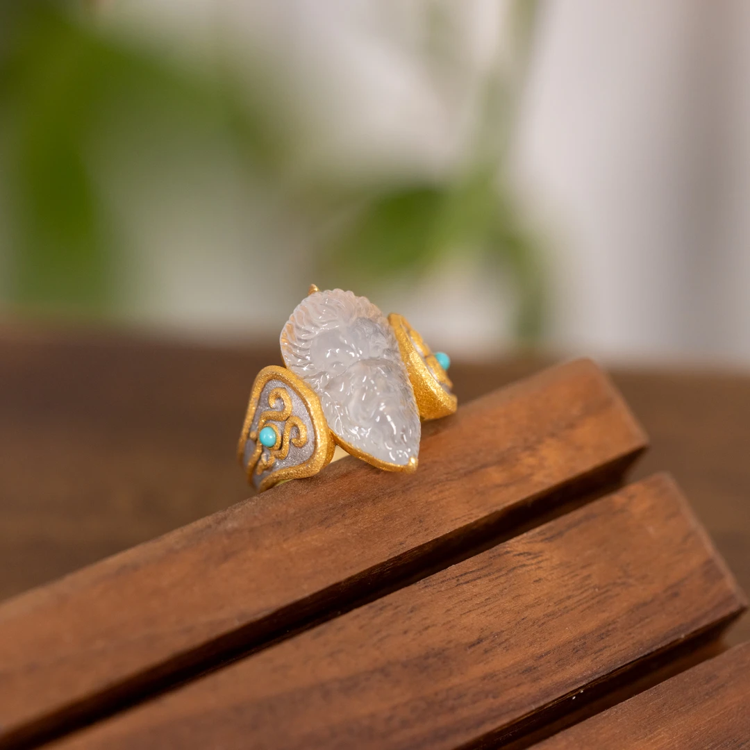 钦点戒指-18K天然A货翡翠-大圣戒指-aq