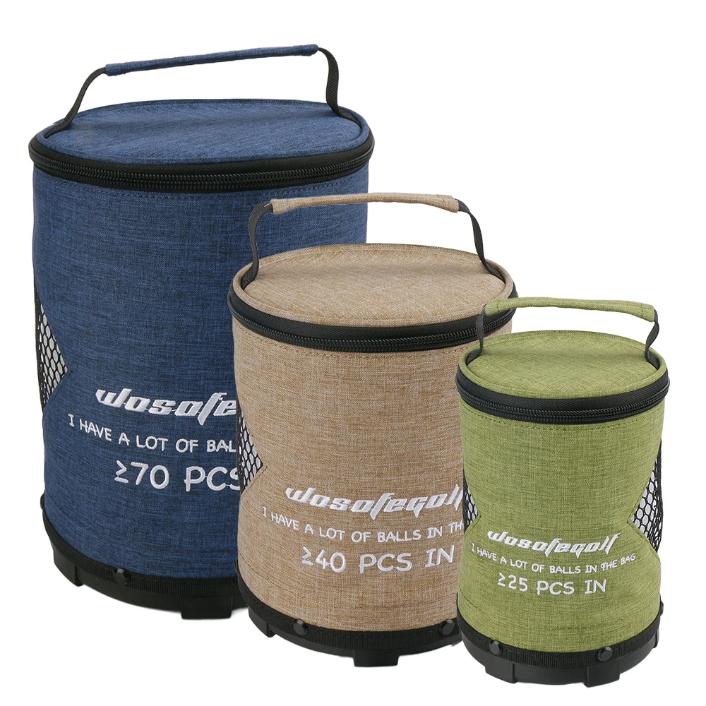 新款高尔夫装球袋装球收纳袋拉链款球袋可装70/40/25颗球三色可选