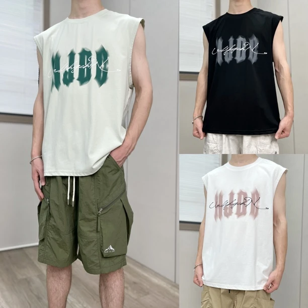 青少年背心夏季轻薄款宽松潮酷美式潮流坎肩百搭休闲背心
