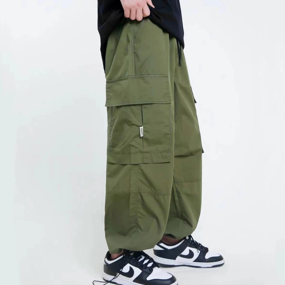 【夏季薄款！品质高货】青少年美式高街大口袋直筒工装裤潮流宽松