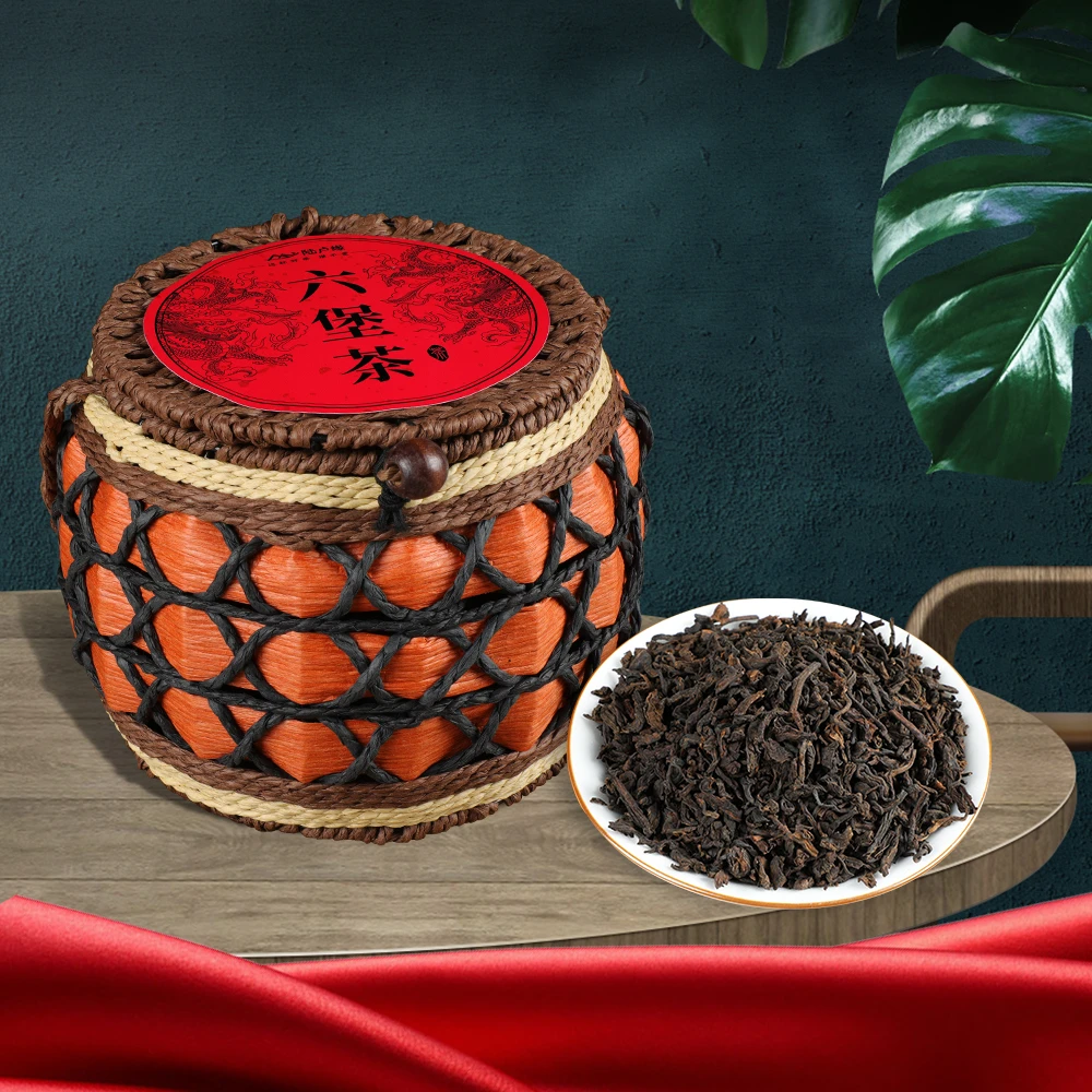 六堡茶茶叶正宗黑茶十年陈香黑茶金花六堡茶散装茶叶礼盒装