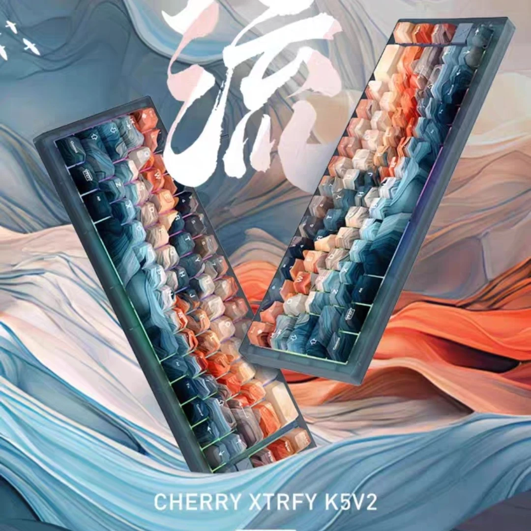 XTRFY K5V2洪流客制化键盘电竞CHERRY樱桃MX2A红轴0.5ms