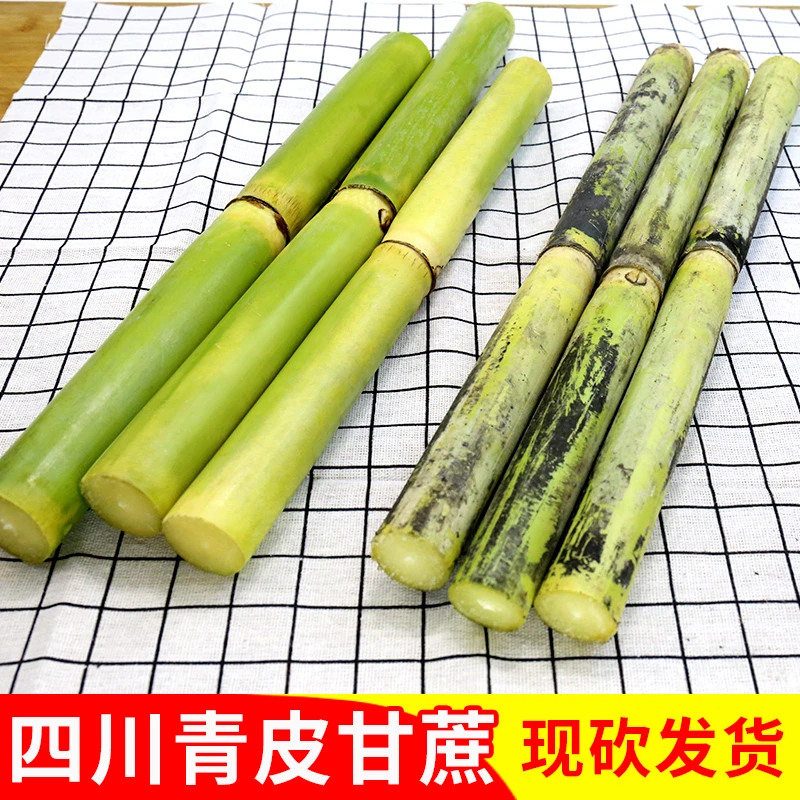 四川甘蔗新鲜青皮农家甘蔗食用水果精选皮薄爆汁甘蔗种植5/9斤