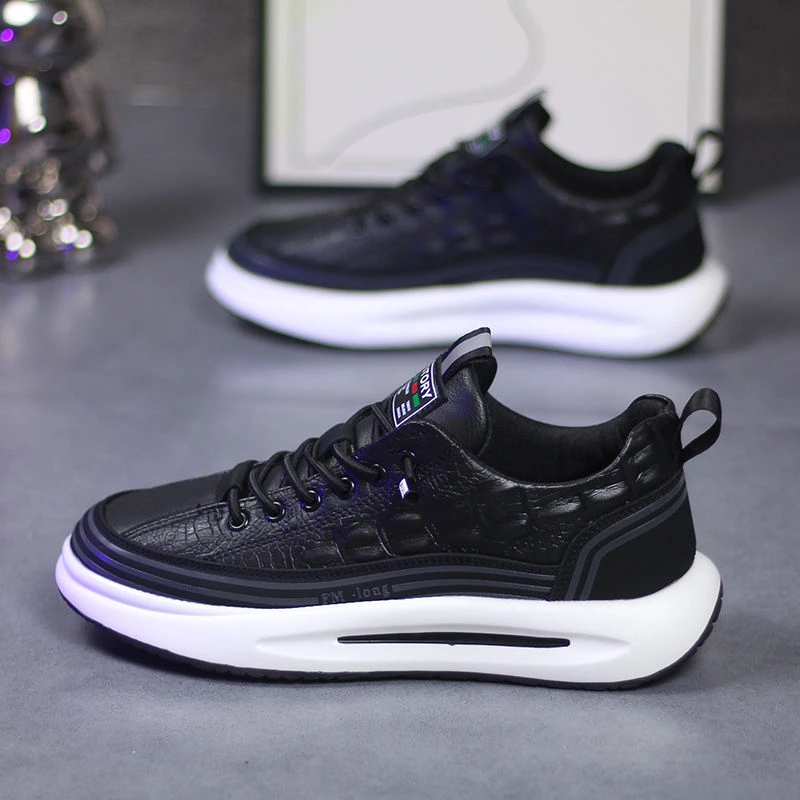 一脚蹬男鞋加绒鞋子秋冬透气2024新款男士老爹休闲潮流运动板鞋