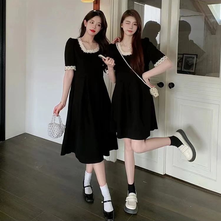 【玲胖胖 亭亭玉立】夏精致优雅遮肉显瘦连衣裙大码女装LPP61122