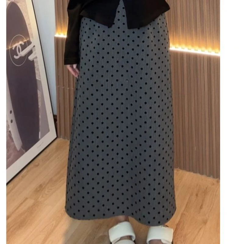 【婷哥定制 泡泡波点】秋冬新款时尚显瘦波点半身裙HLY3061