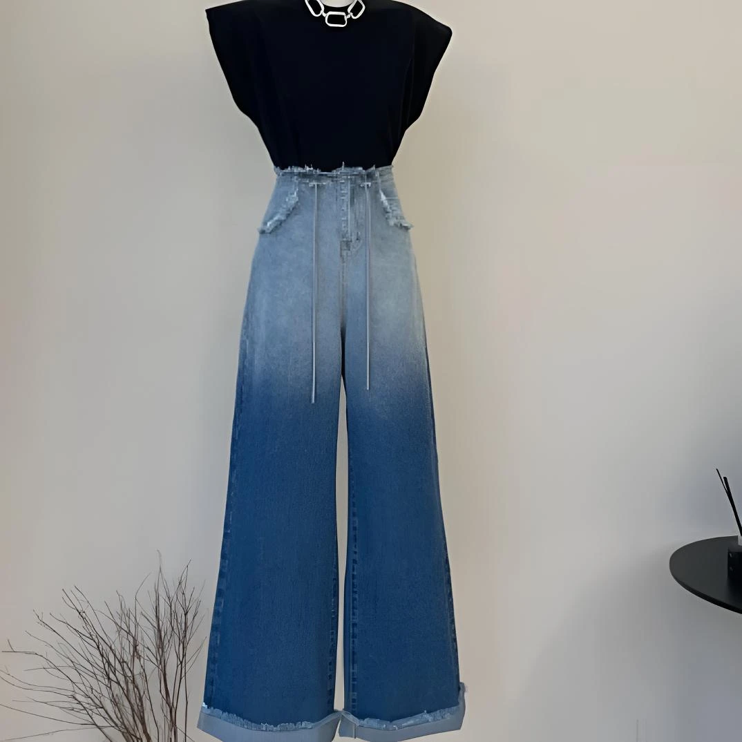 【星座类编号】高孤品断码百搭设计感潮流显瘦休闲蓝色个性牛仔裤