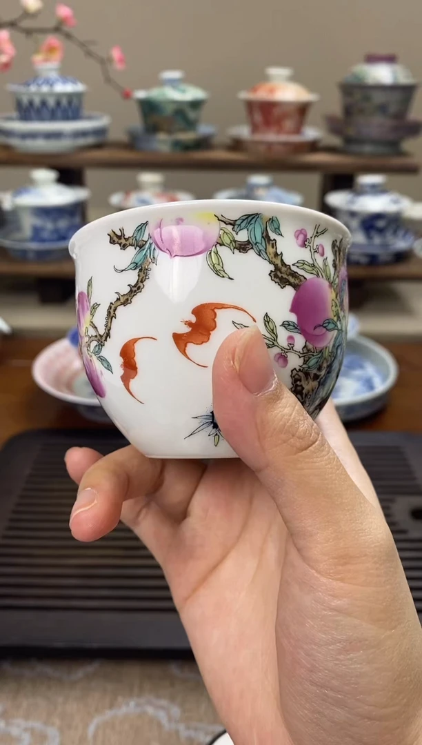【闪购商品】陶瓷福桃缸杯