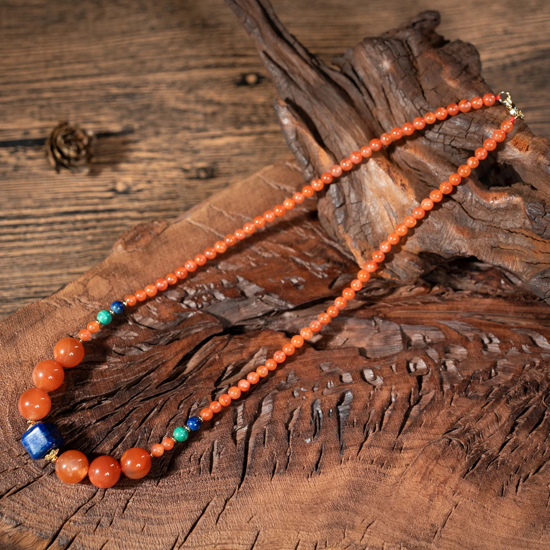 4mm川料南红DIY项链/9859750168