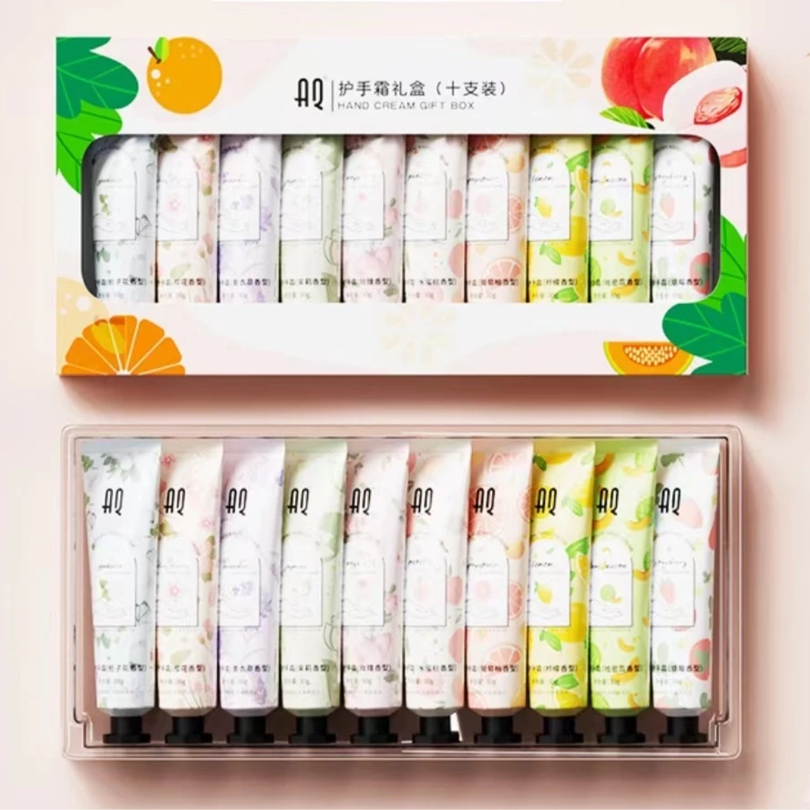 十支礼盒装护手霜保湿滋润不油腻防干燥手部护理便携AQHH003