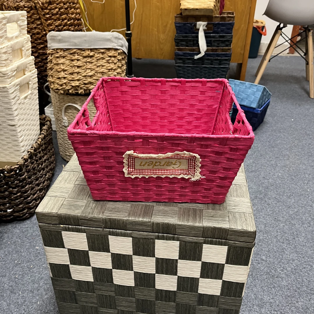 824号纸藤编织收纳筐28*28*15（有瑕疵介意勿拍）