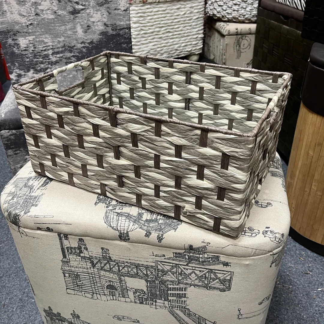 1140号纸藤编织收纳筐（有瑕疵介意勿拍）