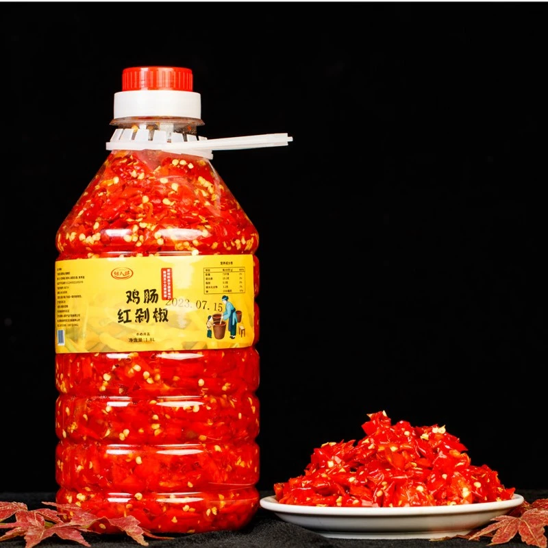 湖南特产】湘菜馆鸡肠红剁辣椒餐饮专用款剁辣椒3.6斤至12斤辣椒酱