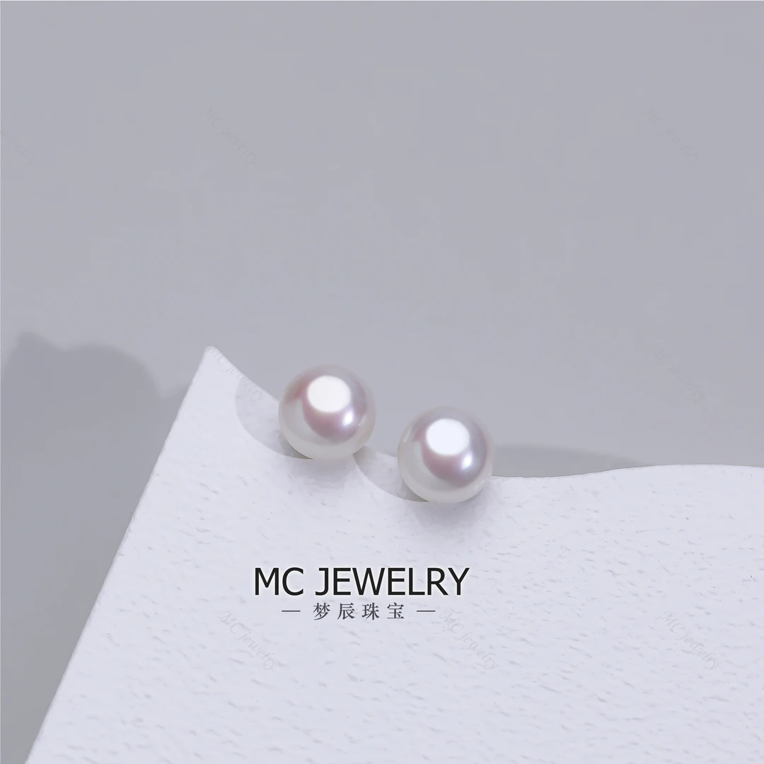 【新粉福利】淡水无核非正圆珍珠耳钉S925银耳针（非基地发货不带证）