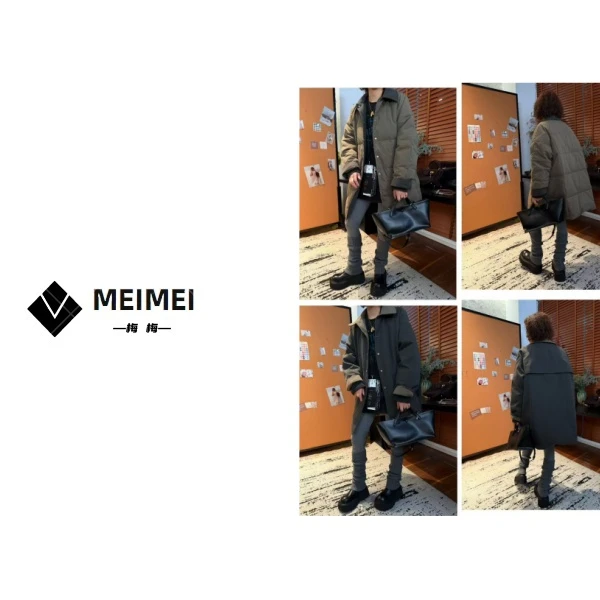 XMM.《两面穿北欧风衣羽绒服》秋冬新款时尚百搭洋气小众羽绒服8752