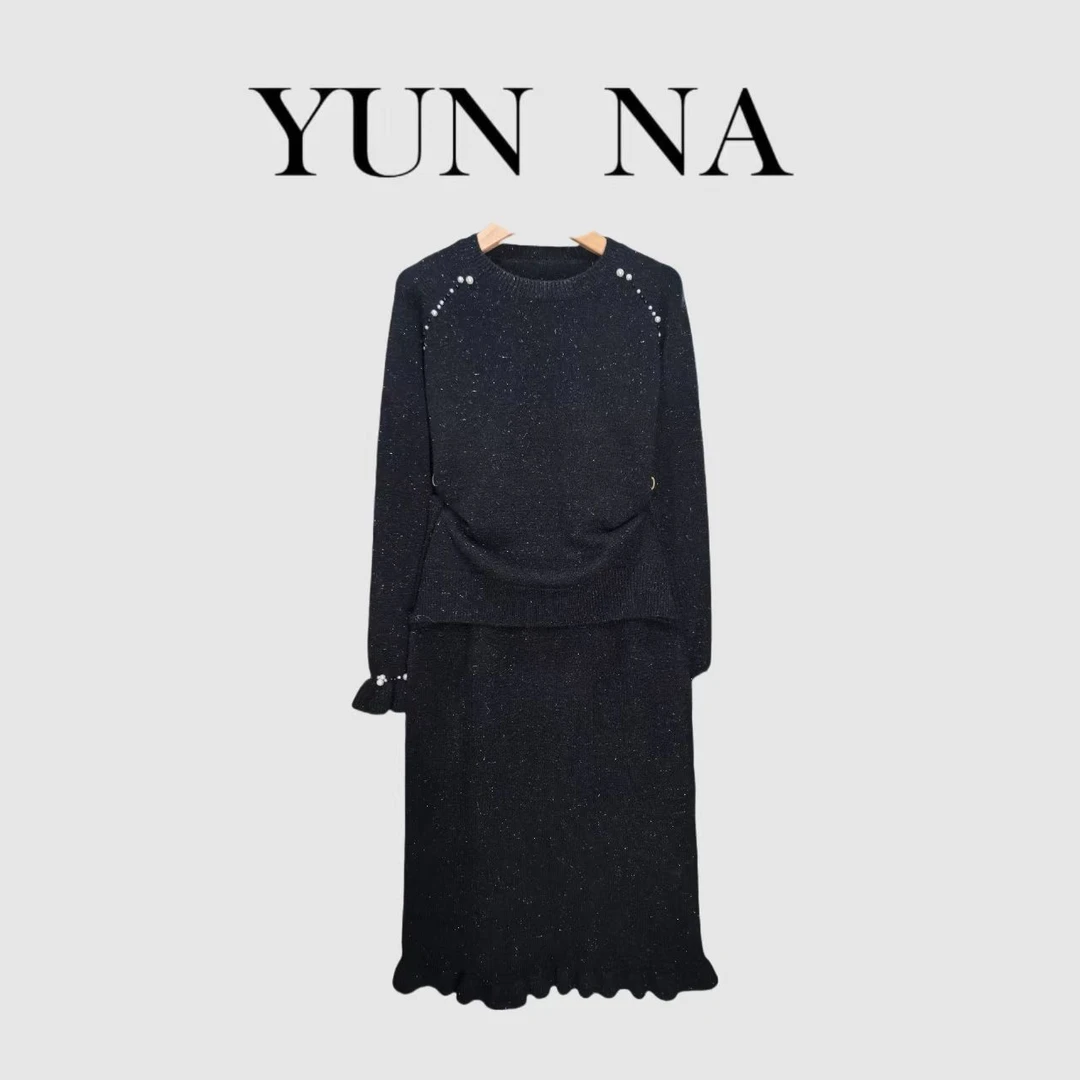 【编码-(200-299)大码女装专属】秋冬季套装蕾丝显瘦气质打12/12下