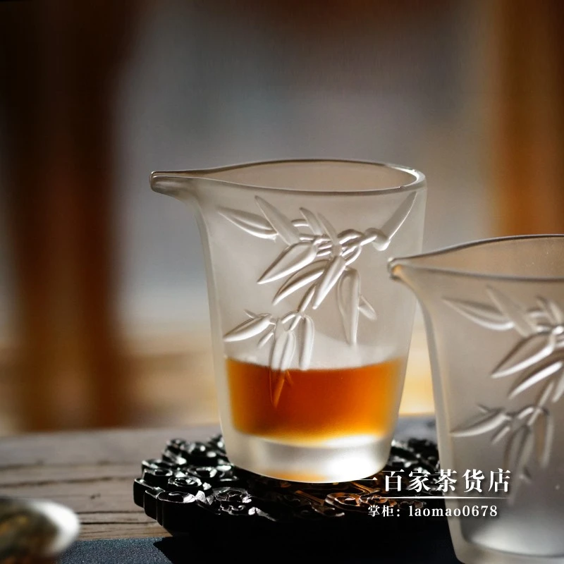 梁明毓原创设计古法琉璃茶具 兰馨竹影 公道匀杯 干泡茶席茶空间